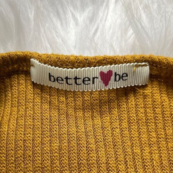Better Be Ribbed Button Down Tube Top Mustard Yellow Size Small - Picture 4 of 4